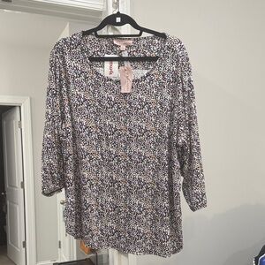 Philosophy Multicolor Abstract Blouse